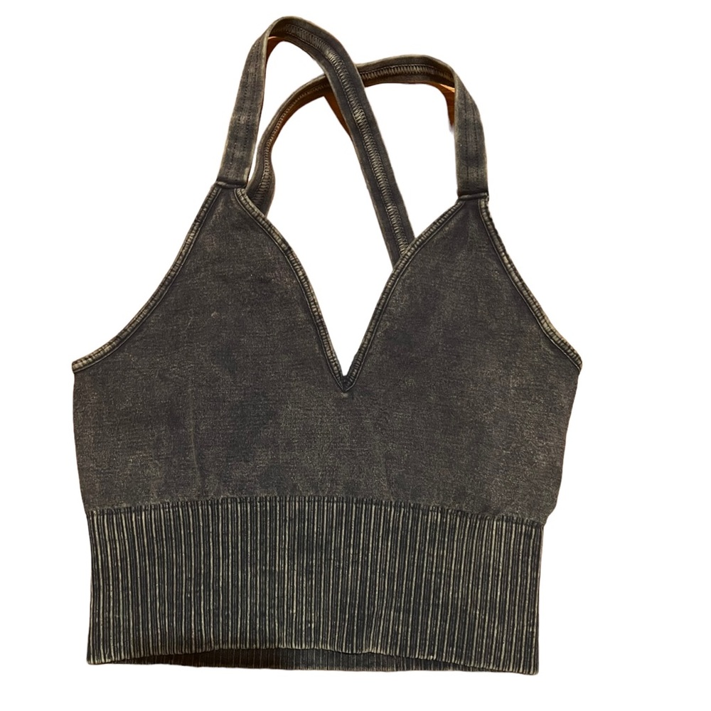 NWOT Free People Good Karma Crop Top Vintage Blue XS/S COLOR NO LONGER AV…